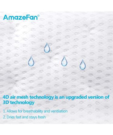 AmazeFan Bath Pillow with 4D Air Mesh Technology | 7 Suction Cups | Head, Back, Shoulder, and Neck Support | Fits All Bathtub, Hot Tub, and Home Spa - US Patent Design - Buy Online on SooperMarket.com