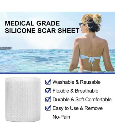 Silicone Scar Sheet Tape - Softens & Flattens Surgery, Injury, Burn, C-Section Scars - Safe & Painless Scar Removal - 1.6 x 120 Inch - Buy Online on SooperMarket.com