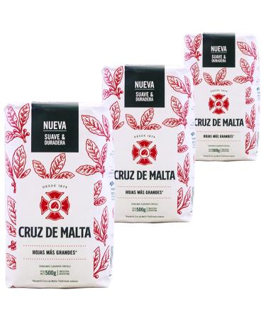 Cruz de Malta Yerba Mate Tradicional 1.5 kg (500g x 3) - Mate tea from Argentina - the maturation period is 24 months
