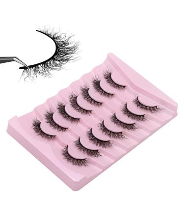 7 Pairs Cat Eye Lashes - Dramatic 3D Soft Strip Eyelash Extensions for Volume & Natural Look | Reusable Makeup Tools (A04 - Buy Online on SooperMarket.com