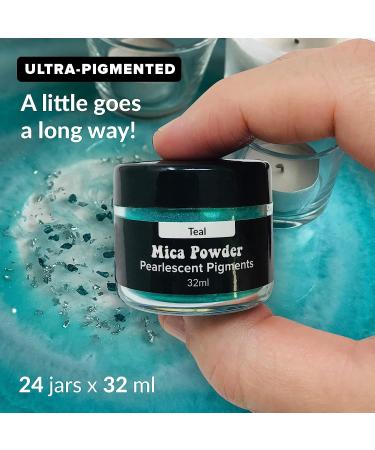 Pigment Powder for Epoxy Resin & Candle Making - Mica Powder for Bath Bomb & Soap Dye - Pearl Metallic Colorant for Resin Art - Buy Online on SooperMarket.com