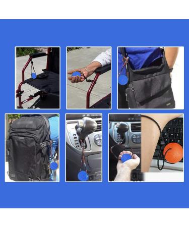 Demeras Wrist Finger Massage Exerciser - Stress Relief Fitness Training Squeezing Balls with Bungee Cord | Blue 30 Degrees - Buy Online on SooperMarket.com