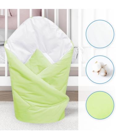 Newborn Cotton Swaddle Wrap Blanket in Green - 0 to 3 Months | Soft Sleeping Bag for Baby - Buy Online on SooperMarket.com