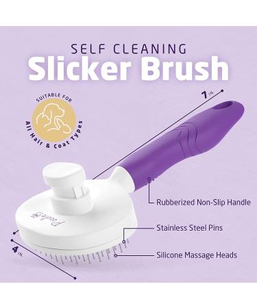 Poodlie Self Cleaning Pet Brush - Shedding Dog & Cat Grooming Tool - Buy Online on SooperMarket.com
