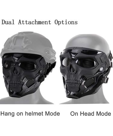 Airsoft Full Face Tactical Paintball Mask - Clear Lens for Halloween, Cosplay & CS Games - Buy Online on SooperMarket.com