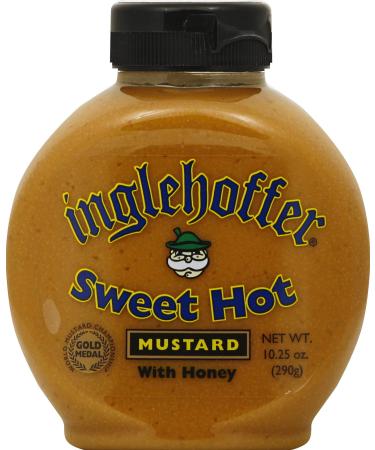 Inglehoffer Sweet Hot Mustard, 10.25 Ounce Squeeze Bottle