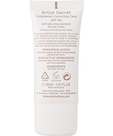 Embryolisse Artist Secret CC Cream SPF20 30ml - Anti-Redness & Color Correcting Hydrating Formula for Natural Glow - Buy Online on SooperMarket.com