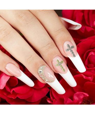 RUNRAYAY 40Pcs Cross Nail Charms Gold & Silver 3D Metal Retro Punk Nail Charms Cross Shape Nail Decoration for Women Girl Nail Art Decor - Buy Online on SooperMarket.com