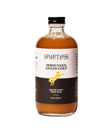 SPIRITLESS Horse's Kick Ginger Syrup | Simple Syrup for Non-Alcoholic Spirits | Mocktail & Cocktail Mixer | 8 oz Bottle