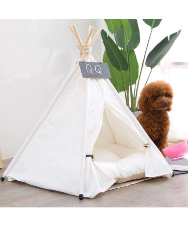 Pet Teepee with Cushion | Cozy House for Dogs and Cats | Modern Indoor Outdoor Pet Tent Bed - Buy Online on SooperMarket.com