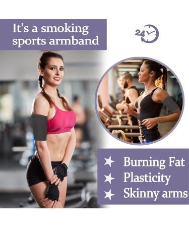 Buy Angelkiss Sauna Arm Shaper - Elastic Compression Sleeves for Slimming Arms | Fitness & Sport | XXL/3XL Black & Silver - Buy Online on SooperMarket.com
