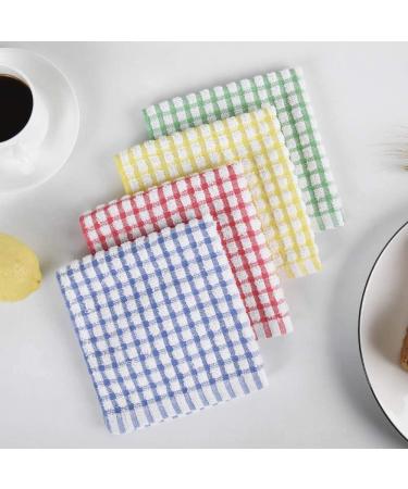 Oeleky Super Absorbent Dish Cloths 12x12 Inches - Pack of 8, Cotton Terry Kitchen Cleaning Rags - Buy Online on SooperMarket.com