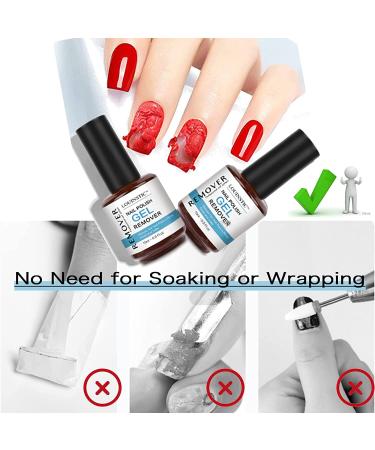 LOUINSTIC Gel Nail Polish Remover with Cuticle Oil - Fast 3-5 Minute Gel Polish Remover - Buy Online on SooperMarket.com