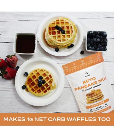 Aviate Keto Pancake & Waffle Mix - Low Carb Lupini Flour - 1g Net Carb - Sugar-Free & Gluten-Free - 8.8 Oz Pack - Delicious Fluffy Breakfast Pancakes - Buy Online on SooperMarket.com