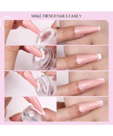 Clear Silicone Jelly Nail Stamper with Scraper | French Tip Manicure Tool for Nail Art Stamping Design - Buy Online on SooperMarket.com