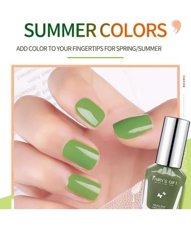 Green Nail Polish Varnish - Milk Green Nail Varnish 12ml Healthy Nontoxic Water-based Nail Polish Air Breathable Long Lasting Chip Resistant Quick Dry Gel Nail Polish Non-baking - Buy Online on SooperMarket.com