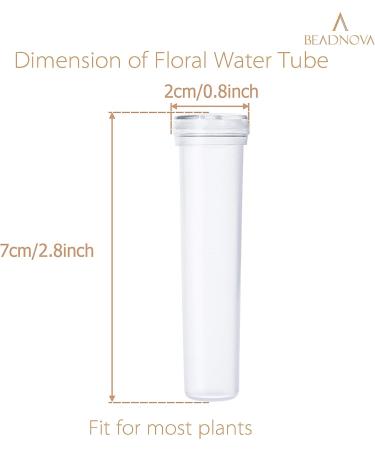 Beadnova 2.8 Flower Water Tubes - 60 Clear Plastic Floral Vials for Flower Arrangement and Decoration - Buy Online on SooperMarket.com