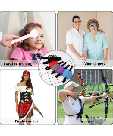 JSRQT 6 Pack Single Eye Patch Adjustable Eye Patch After Surgery Amblyopia Strabismus Lazy Eye Patches Super Soft Eye Mask for Pirate Cosplay Costume - Buy Online on SooperMarket.com