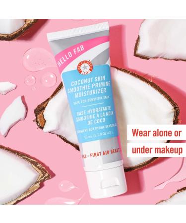 First Aid Beauty Hello FAB Coconut Skin Smoothie Priming Moisturizer 1.7 Oz - 2-in-1 Makeup Primer and Moisturizer - Buy Online on SooperMarket.com