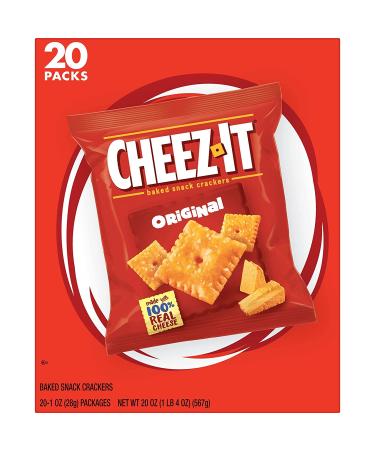 Cheez-It Original Baked Cheese Crackers 20oz Box (20 Packs) - Office and Kids Snack - Buy Online on SooperMarket.com
