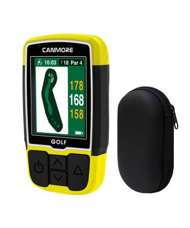 Canmore HG200 Plus Golf GPS & Case easy -to -read color pre -installed 41 000 course card exact form of the green and the fairway water -repellent yellow