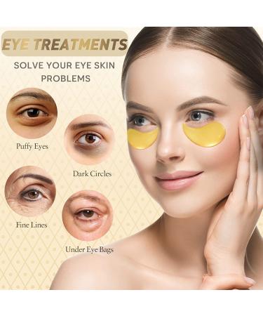 Gold Under Eye Patches - 60 Pcs for Dark Circles & Puffy Eyes Treatment | Under Eye Mask for Beauty Care - 30 Pairs - Buy Online on SooperMarket.com