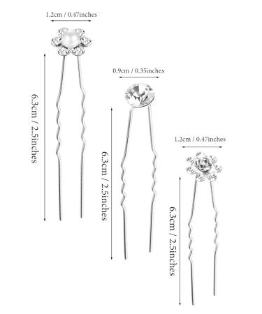 40 Pack Rhinestone Bridal Wedding Hair Pins - Elegant Hair Accessories for Women and Girls (Style B) - Buy Online on SooperMarket.com