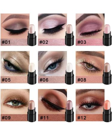 Angoily 36 Pcs 12 Shadow Box Highlighter Eyeshadow Pencil Makeup Kit Cream Eyeshadow Tool Boxed - Buy Online on SooperMarket.com