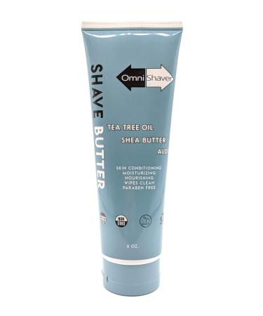 OmniShaver Shave Butter - The Best Shaving Cream for Head Arms Legs and Body - Shaving Conditioner Cream 6 Ounce (Pack of 1)