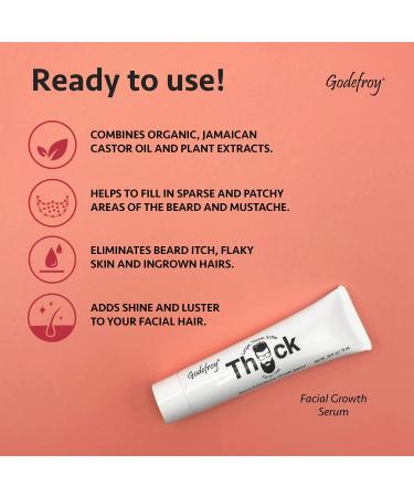 Godefroy Thick Beard and Mustache Growth Serum for Ethnic Hair Types 15ml - Promotes Thicker Hair Growth for Ethnic Hair - Buy Online on SooperMarket.com
