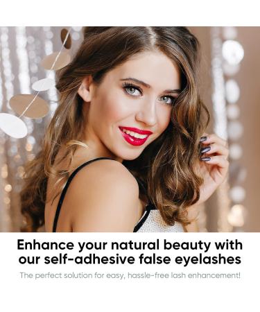 3 Pairs Self-Adhesive Reusable False Eyelashes - Waterproof Lashes - Natural Look - No Glue or Magnets Needed - Buy Online on SooperMarket.com