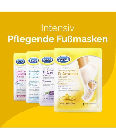 Scholl EC Intensive Nourishing Foot Mask - Lavender Oil - Hydrating Care - 6 Pairs of Disposable Socks - International Shipping - Buy Online on SooperMarket.com