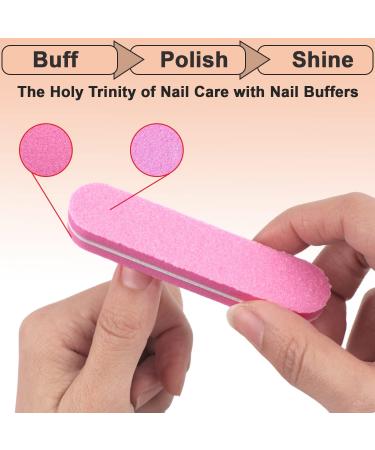 Stadux Nail Files & Buffer Set - 12pcs 100/180 Grit Professional Sanding Blocks for Ridges/Cuticles - Polisher Buffing Files for Perfect Nails - 6 Nail Files & 6 Buffers Included - Buy Online on SooperMarket.com