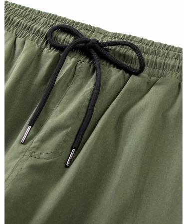 Elegancity Men's Cargo Jogger Work Pants with Drawstring and Pockets - Regular Fit Sweatpants (Sizes 38-46) - 32, A-Green - Buy Online on SooperMarket.com