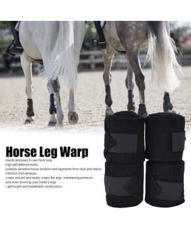 Horse Wraps 4 PCS Soft Adhesive Horse Leg Wraps Breathable Bandage with Sticky Tape for Livestock Cow Horse Black or Red - Buy Online on SooperMarket.com