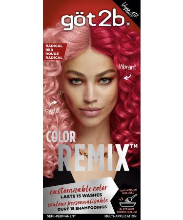 Got2b Color Remix Customizable Semi-Permanent Hair Color 092 Radical Red