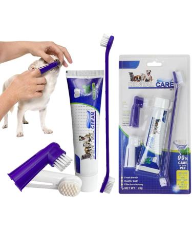 Visiblurry Cat Toothbrush & Pet Toothpaste Set | Essential Puppy Supplies for Home & Veterinary Care - Buy Online on SooperMarket.com