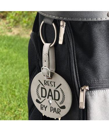 Dad Golf Bag Tag with 5 Tees Set - Funny Father's Day Gift for Golf Lover - Best Dad By Par - Christmas Stocking Stuffer Idea for Men - Buy Online on SooperMarket.com