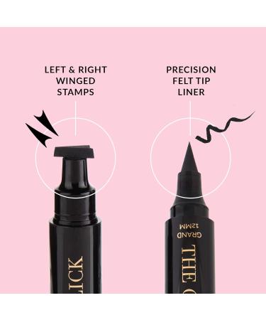 The Quick Flick - Intense Black Cat Eyeliner Stamp | Water-Proof & Smudge-Proof Felt-Tip Pen | 10mm Winged Eyeliner - 2 Pens - Buy Online on SooperMarket.com