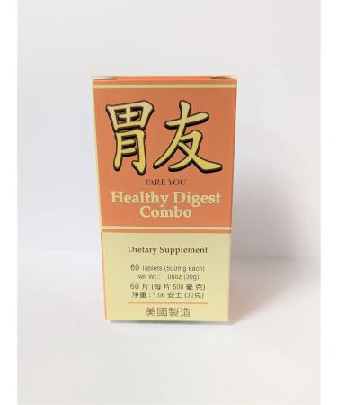 Lao Wei Healthy Digest Combo - Fare You Herbal Supplement 500mg for Healthy Digestion | 60 Tablets Made in USA - Buy Online on SooperMarket.com