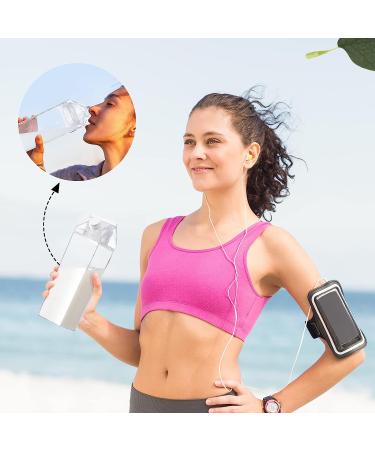 17 oz Clear Milk Carton Water Bottles - Reusable Portable Juice Tea Jug for Outdoor Activities (2 Pack) - Buy Online on SooperMarket.com