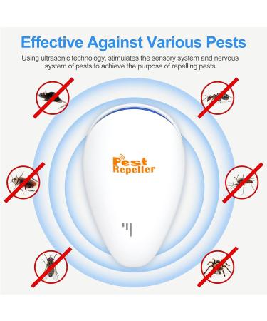AMIAEDU Ultrasonic Pest Repeller 6 Pack - Indoor Plug-in Repellent for Roach, Spider, Ants, Insect, Rodents - Mouse Control for Home, Kitchen, Warehouse, Hotel - Buy Online on SooperMarket.com