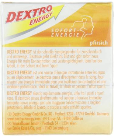 Dextro Energy Minis Peach | 50g Dextrose Tablets | Quick Glucose Boost | 5-Pack for Everyday & Sports - Buy Online on SooperMarket.com