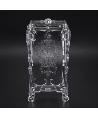 Lizusidtsy 2Pcs Makeup Cotton Pad Organizer Butterfly Fancy Storage Box for Nail Art Wipe Cotton Makeup Tools Transparent White - Buy Online on SooperMarket.com