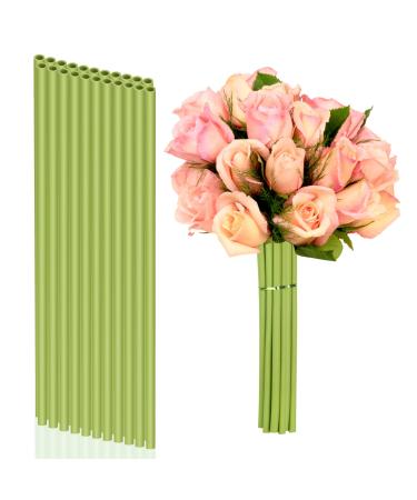 1/4 inches Stem Covers for DIY Bouquets 12 inch Artificial Flower Stem Covers for DIY Wedding Centerpiece Bouquet (Yellow Green)