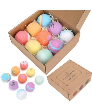 9PCS Bubble Salt Bubble Ball Set - Natural Handmade Organic Foot Bath Spa Balls for Women | Moisturizing Skin Gifts - Buy Online on SooperMarket.com
