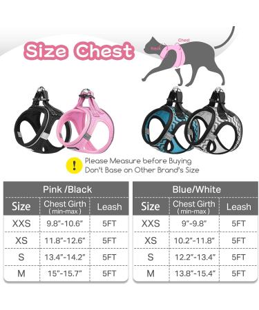 Escape-Proof Adjustable Cat Harness & Lead Set | Reflective Mesh Vest for Walking | Small Dogs & Puppies | Size M Pink - Buy Online on SooperMarket.com