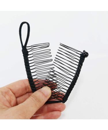 GETAGOTA 2 Pieces Banana Clips Comb Hair for Women - Adjustable Ponytail Holder for Thick Curly Hair - Styling Tool Clip Clincher (Black, 2 Pack) - Buy Online on SooperMarket.com