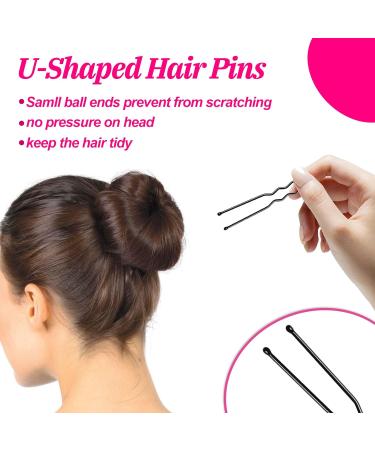 MORGLES 4pcs Brown Hair Bun Donut Set with Hair Pins - Perfect for Ballet Buns & Dancer Chignons - Buy Online on SooperMarket.com