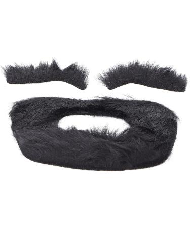 Fake Mustache and Fake Eyebrows Kit Self Adhesive Beard Eyebrow Stickers Fancy Costume Fake Beard for Masquerad Costume Party - Buy Online on SooperMarket.com